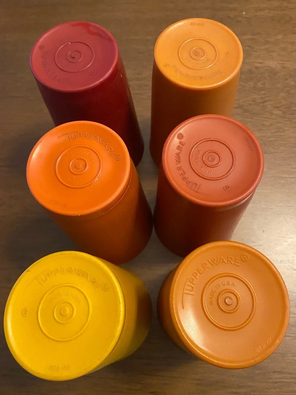 6 Vintage Tupperware 12oz Tumblers